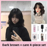 Load image into Gallery viewer, Korean wool egg curly hair autumn and winter wig retro headgear bangs age reduction texture fluffy natural simulation short hair