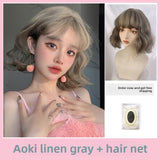 Load image into Gallery viewer, Dark Tea Curly Bob Wig