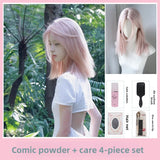Load image into Gallery viewer, Sweet tea short hair fetal hair bangs comic sense pink gold short hair wig women full head cover small lace summer refreshing
