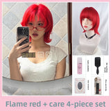 Load image into Gallery viewer, Flaming Red Short Cosplay Wig
