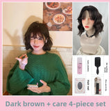 Load image into Gallery viewer, Ishihara Satomi same wig women's short hair wool curls fluffy age-reducing lolita short curly hair cute jk full headgear