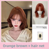 Load image into Gallery viewer, Wig female wendy Korean female high warp age reduction short hair daily repair Bobo head breathable whole head cover