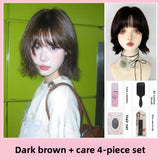 Load image into Gallery viewer, [Seoul Oni] Wig female Korean eversion curl wendy same short hair daily age reduction full headgear