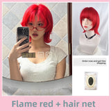 Load image into Gallery viewer, Flaming Red Short Cosplay Wig