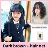 Load image into Gallery viewer, Dark Tea Curly Bob Wig