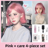 Load image into Gallery viewer, Seaweed Mi Same Korean Short Hair Wig Women's Full Headgear French Air Bangs Curly Hair Age Reducing Hairstyle Japanese