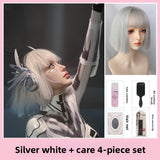 Load image into Gallery viewer, Cyberpunk mechanical wig female short hair cos universal full head cover, two-dimensional diffuse Y2K whole wig