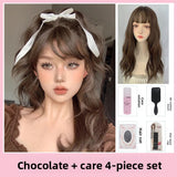 Load image into Gallery viewer, Short hair wig women's full head cover simulation natural wool curl short curly hair natural whole lazy curl wig cover