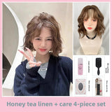 Load image into Gallery viewer, Wig female Internet celebrity natural few words bangs Lolita personality short curly hair wool curl jk full headgear