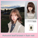 Load image into Gallery viewer, Autumn Leaf Brown Short Cosplay Wig