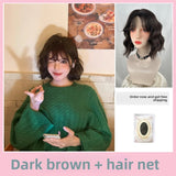 Load image into Gallery viewer, Ishihara Satomi same wig women's short hair wool curls fluffy age-reducing lolita short curly hair cute jk full headgear