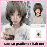 Load image into Gallery viewer, Siamese Cat Gradual Change Short Wig