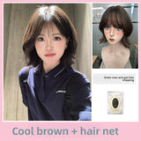 Load image into Gallery viewer, Fry pink wig short hair full hood female y2k girl group pink cos babes lolita shoulder length hair curly straight hair