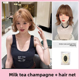 Load image into Gallery viewer, Milk Tea Champagne Short Cosplay Wig