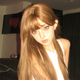 Load image into Gallery viewer, Ancient Baby Wig Female Internet celebrity manga long straight hair Japanese live streaming host wig simulation human long straight hair full head cover female