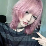 Load image into Gallery viewer, Fog Rose Powder Wolf Cut Mullet Wig