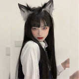 Load image into Gallery viewer, Wig long hair summer comics bangs black long straight Internet celebrity Qi bangs natural sweet jk full headgear