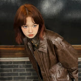 Load image into Gallery viewer, Halloween orange brown wig female short hair full head cover short curly hair wool curl daily full top hair cover collarbone hair