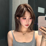 Load image into Gallery viewer, Wig, American Gao Asian Spice Girl, warping, age-reducing short hair, highlighting and dyeing, daily repairing Bobo head, breathable whole head cover