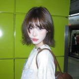 Load image into Gallery viewer, [Seoul Oni] Wig female Korean eversion curl wendy same short hair daily age reduction full headgear