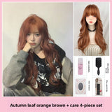 Load image into Gallery viewer, Halloween Japanese subculture wig long curly hair Internet celebrity lemon yellow babes jk Asian wind can catch full headgear