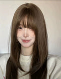 Load image into Gallery viewer, Ancient BaBy wig female full headgear high level cold brown natural lolita soft sister cos universal y2k long straight hair