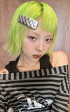 Load image into Gallery viewer, Halloween elf green Japanese Korean wig female short hair full head cover French JK outer warping age-reducing hairstyle BOBO