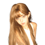 Load image into Gallery viewer, Ancient Baby Wig Female Internet celebrity manga long straight hair Japanese live streaming host wig simulation human long straight hair full head cover female
