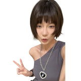 Load image into Gallery viewer, Hanni has the same short hair wig for women, full head cover, full top bobo head, short straight hair, Bobo cos sister hair style.