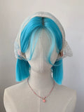 Load image into Gallery viewer, Smurf front lace medium wig female summer short hair Bobo head age reduction imitation full real girl group full headgear