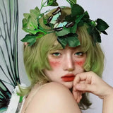 Load image into Gallery viewer, Princess Cut Wool Roll Fluffy Matte Short Roll Clavicle Hair Internet celebrity Lolita Green Wig Women's Short Hair Full Headgear
