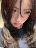 Load image into Gallery viewer, Korean super long high-level new wig black temperament medium long straight hair lolita women's full headgear extended version