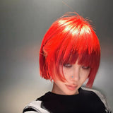 Load image into Gallery viewer, Japanese red wig Harajuku two-dimensional Internet celebrity cute fluffy trimmed lolita wig women's short hair full headgear