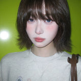 Load image into Gallery viewer, [Seoul Oni] Wig female Korean eversion curl wendy same short hair daily age reduction full headgear