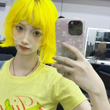 Load image into Gallery viewer, Lemon Yellow Short Cosplay Wig