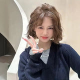 Load image into Gallery viewer, Wig female Internet celebrity natural few words bangs Lolita personality short curly hair wool curl jk full headgear