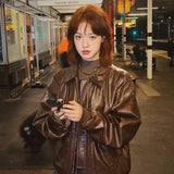 Load image into Gallery viewer, Halloween orange brown wig female short hair full head cover short curly hair wool curl daily full top hair cover collarbone hair