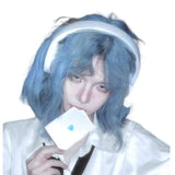 Load image into Gallery viewer, Wig female wool curl pink blue lolita daily simulation short hair halloween Internet celebrity full head curl