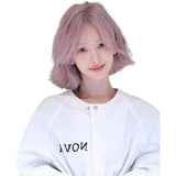 Load image into Gallery viewer, Japanese and Korean new wig female pink medium point short outer warped hair Lolita Internet celebrity whole top temperament full head cover