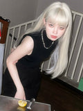 Load image into Gallery viewer, Internet celebrity blonde wig female long hair temperament fashion long straight hair daily age reduction lolita natural realistic jk full head