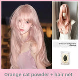 Load image into Gallery viewer, High-level wig female long hair new pink lolita Japanese Qi bangs long straight hair Internet celebrity daily full headgear