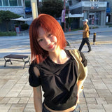 Load image into Gallery viewer, Autumn and winter wig women's short hair orange new Bobo head cute age reduction shoulder imitation full real girl group full head cover JK
