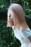 Load image into Gallery viewer, Sweet tea short hair fetal hair bangs comic sense pink gold short hair wig women full head cover small lace summer refreshing
