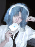 Load image into Gallery viewer, Wig female wool curl pink blue lolita daily simulation short hair halloween Internet celebrity full head curl