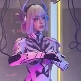 Load image into Gallery viewer, Cyberpunk mechanical wig female short hair cos universal full head cover, two-dimensional diffuse Y2K whole wig