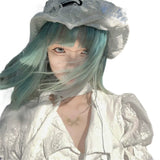 Load image into Gallery viewer, Halloween wig short hair female Bobo head mint green full head cover natural bangs bobo whole wig cover new