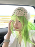Load image into Gallery viewer, Fluorescent green trendy wig female long hair full hood cool handsome y2k long straight hair lolita color jk