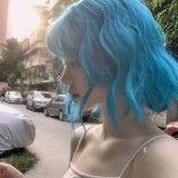 Load image into Gallery viewer, Sea Blue Short Curly Wig