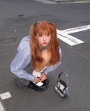Load image into Gallery viewer, Halloween Internet celebrity long straight hair comic bangs JK wig female long dirty orange temperament natural matte long hair new