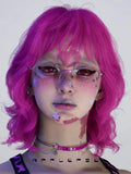 Load image into Gallery viewer, Dragon fruit hair color wig female full head cover Yabi medium long hair full head cover female y2k hottie wool roll egg roll head